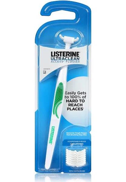 Listerine UltraClean Access Flosser Starter Kit | Proper & Durable Oral Care & Hygiene | Effective Plaque Removal, Teeth & Gum Protection, PFAS Free