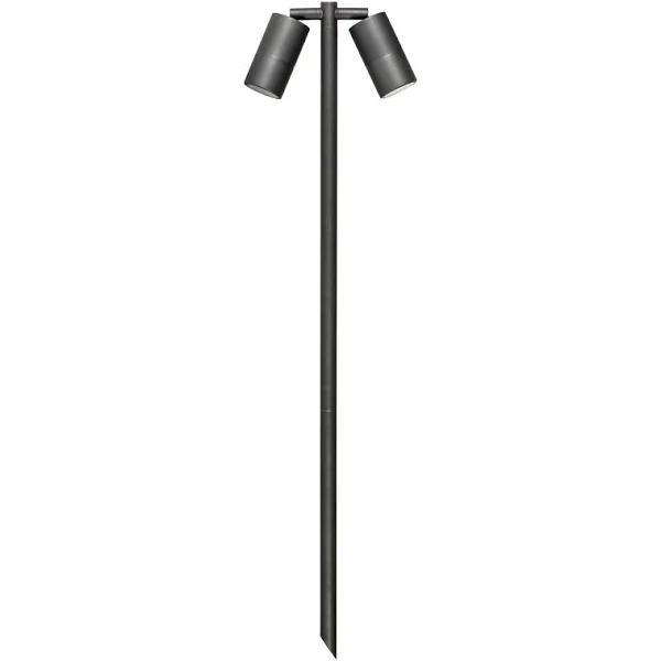 HV1405T-AB - Tivah Antique Brass Tri Colour Double Adjustable Led Bollard Spike Light