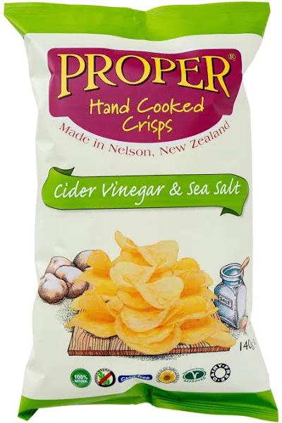 Proper Crisps Cider Vinegar & Salt (140g)