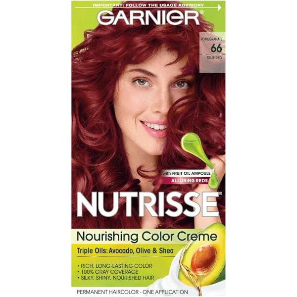 Nutrisse Nourishing Color Creme Permanent Haircolor, True Red 66