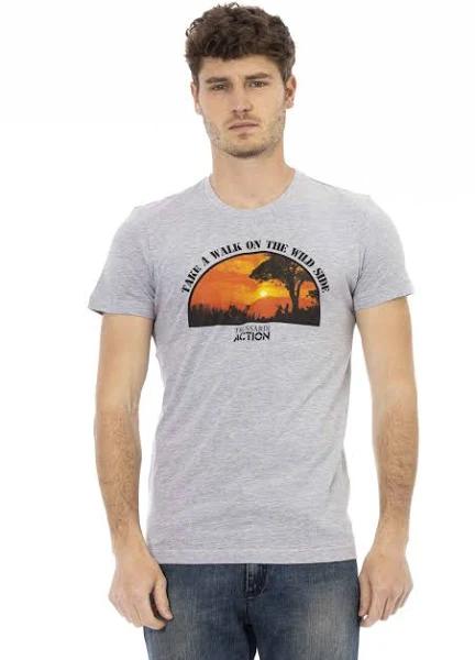 Trussardi Action Gray Cotton T-Shirt L