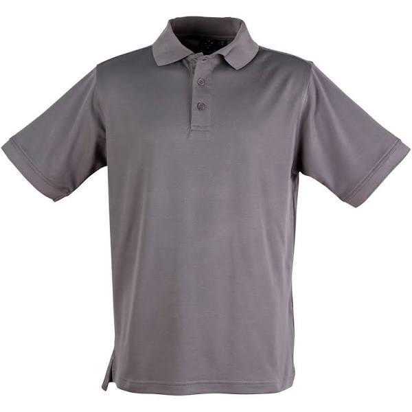 Victory | Quick Dry Short Sleeve Polo Shirts Steel Grey 5XL Plus Size