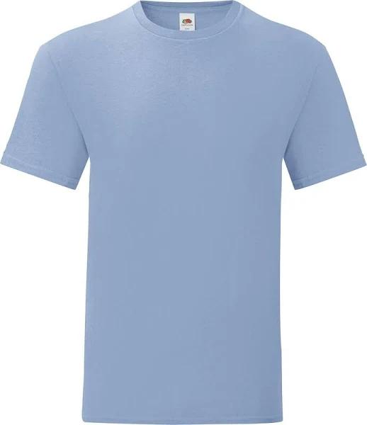 Fruit of The Loom Mens Iconic 150 T-Shirt Mineral Blue L Ringspun Cotton Mens T-Shirt