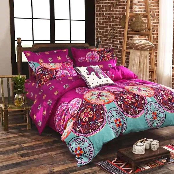 Dreamfields Mandalas Design Quilt Cover Set - Size Super King - Womens