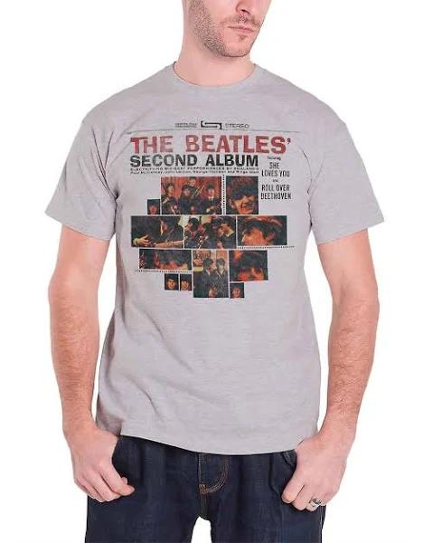 Beatles - The - Unisex - - Short Sleeves - D500z Grey Small T-Shirts