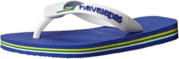 Havaianas Brasil Logo Flip Flop - Marine Blue 27/28 - Swimoutlet.com