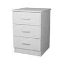 Jace 3-Drawer Chest Nightstand Bedside Table - White