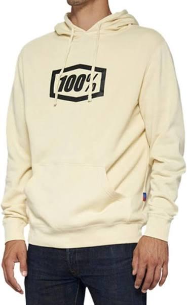 100% Percent Icon Chalk Pullover Fleece Hoodie - L