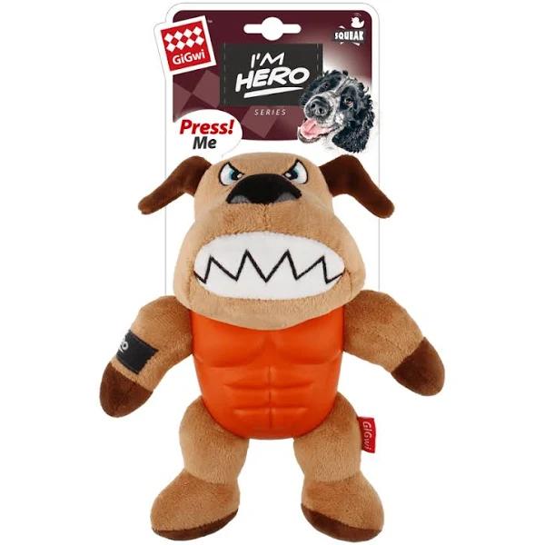 Gigwi Im Hero Armour Dog Plush With Squeaker Dog Toy