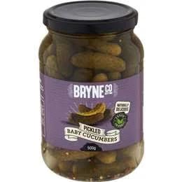 Bryne Co Pickled Baby Cucumbers 500g