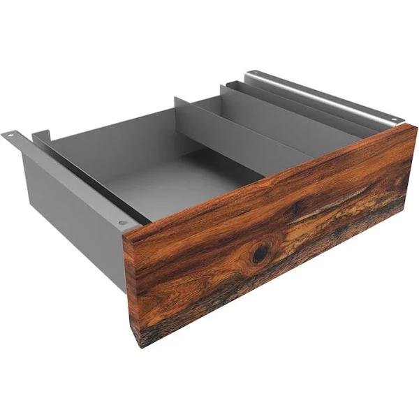 Desky Minimal Under Desk Drawer Pheasantwood Hardwood / Space Grey