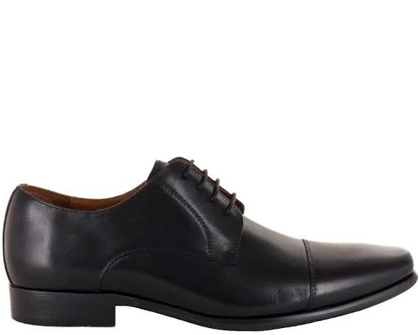 Florsheim Shoes Cross Cap Toe Derby Black Size 12 UK