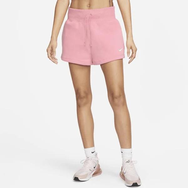 Nike Sportswear Phoenix Fleece Women's High-Waisted Shorts - Pink