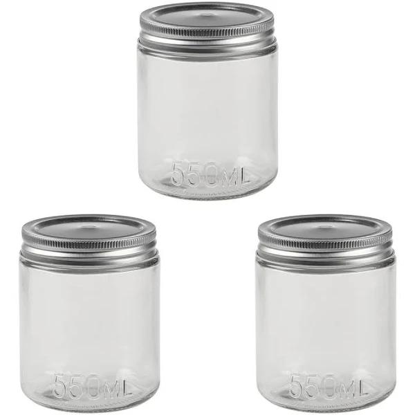 Kmart 3 Preserving Jars- Size: 550ml