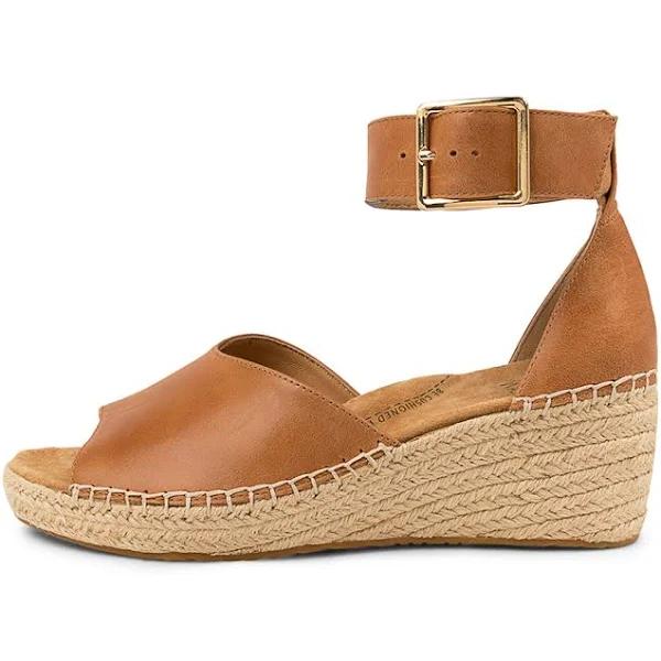 Ziera Koen Xw Tan Leather Tan Womens Espadrilles Wedges Sandals