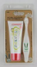 Jack N' Jill Tooth Buddy Strawberry Toothpaste & Bio Toothbrush 12m+