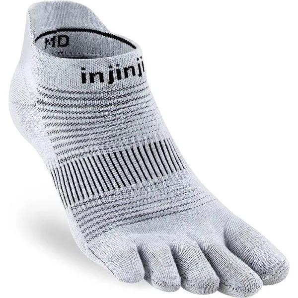 Run Lightweight Toesocks [COOLMAX] Large / No-Show / Light-grey