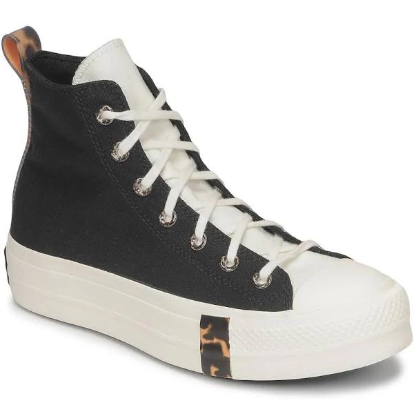 Converse Chuck Taylor All Star Lift Sneakers in Black With Animal Print Detailing