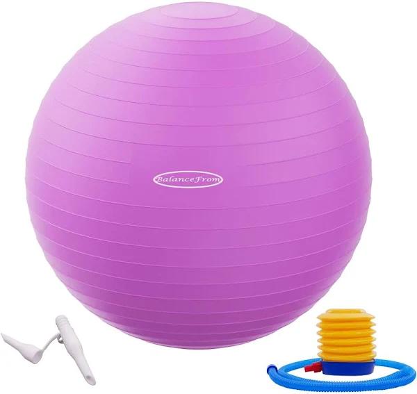 BalanceFrom Anti-Burst and Slip Resistant Exercise Ball Yoga Ball Fitness Ball Birthing Ball with Quick Pump, 2,000-Pound Capacity