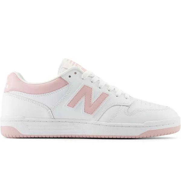 New Balance 480 White/Pink Trainers - US 8.5