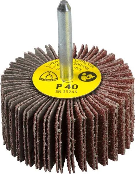 Klingspor KM 613 - Small Abrasive Mop For Stainless Steel, Metals, 80Grit / 50mm x 30mm x 6mm