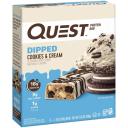 Quest Nutrition, Protein Bar, Dipped Cookies & Cream, 4 Bars, 1.76 oz (50 g) Each