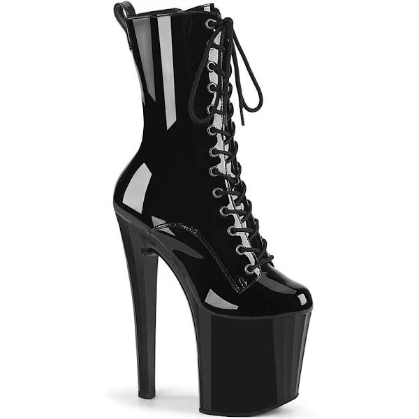 Pleaser ENCHANT-1040 Black Patent/Black Size 8