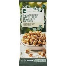 Woolworths Caramelised White Choc Flavoured Popcorn 180g