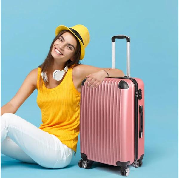 Slimbridge 20" Travel Luggage Suitcase Case Luggages Rose Gold Trolley Cases - AfterPay & zipPay Available