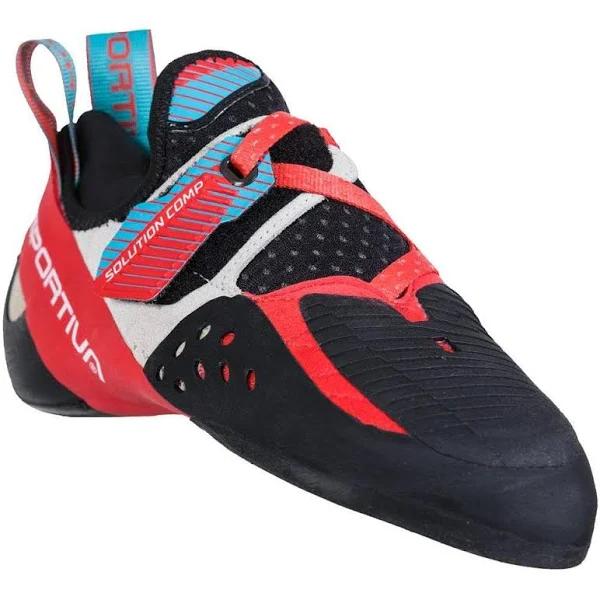 La Sportiva Solution Comp Climbing Shoes Blue Red Women - 42