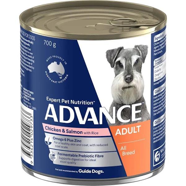 Advance Adult Chicken Salmon and Rice Dog Food 700g