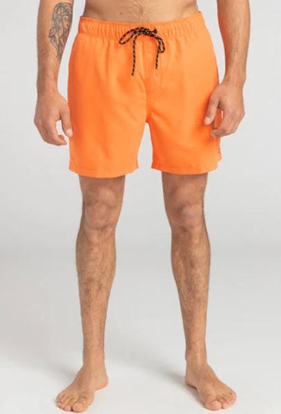 Billabong All Day Layback 16 Inch Swim Shorts Orange Black - M