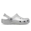 Crocs Toddler Classic Glitter Clog; Silver Glitter, C9