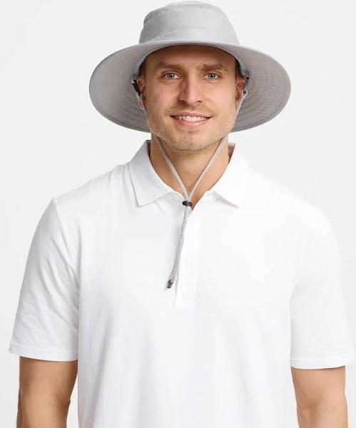 Everyday Broad Brim Sun Hat With Pocket For Men | UPF 50+ Sun Hat Grey