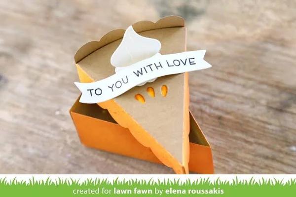 Lawn Fawn Lawn Cuts Die Cake Slice Box Pie Add-On