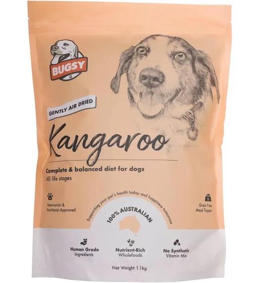 Bugsy Kangaroo Air Dried Raw Dog Food 1.1kg