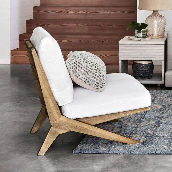 Palm Springs Fabric Armchair White by Freedom