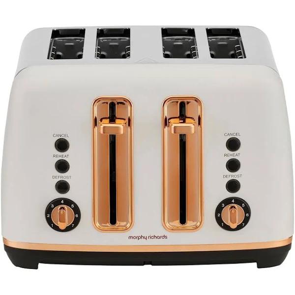 Morphy Richards Ascend 4 Slice Toaster Rose Gold, Matte White