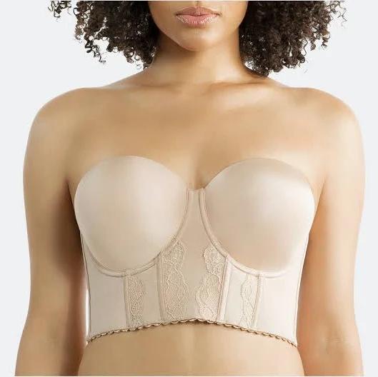 Parfait Elissa Seamless Padded Longline Strapless Bra - European Nude - 18DD