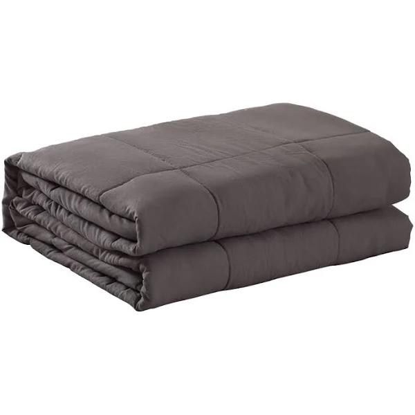 DreamZ 9kg Double Grey Weighted Blanket Heavy Gravity Deep Relax Adult