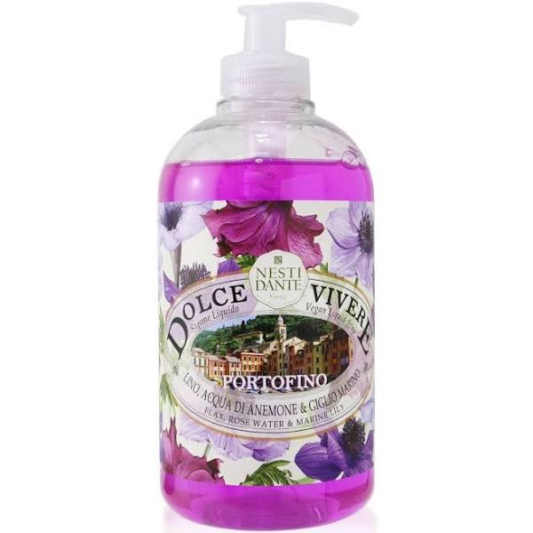 Nesti Dante Dolce Vivere Vegan Liquid Soap - Portofino -Flax, Rose Water & Marine Lily 500ml