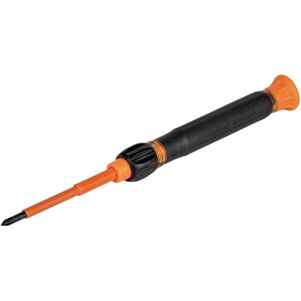 Klein Tools 32581INS 2-in-1 Insulated Electronics Screwdriver, Phillips, Slotted Bits