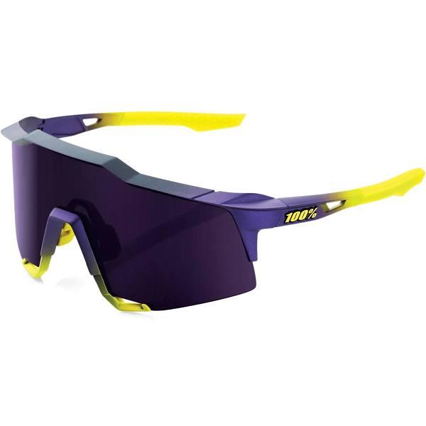 100% Speedcraft Sunglasses Matte Metallic Digital Brights (Dark Purple Lens)