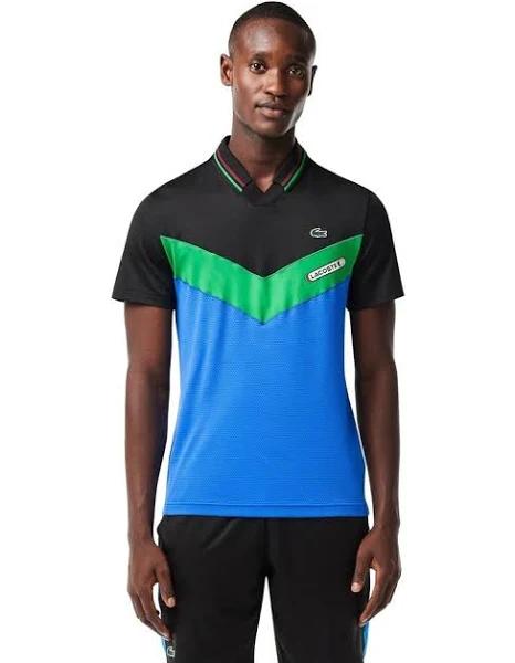 Lacoste DM Tech Ultra Dry Polo Shirt in Black/Zin Black L