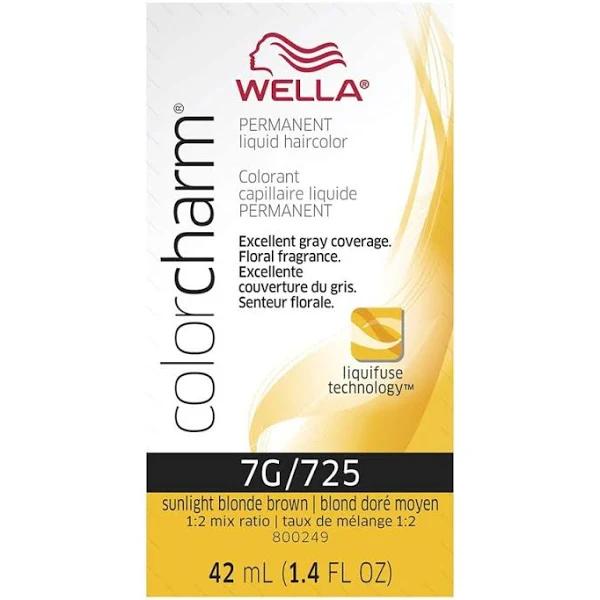 Wella Color Charm Permanent Liquid Hair Color 7g/725 Sunlight Blonde Brown