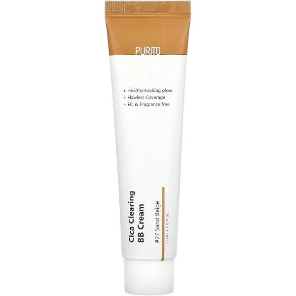 PURITO Cica Clearing BB Cream #27 Sand Beige 1 fl oz (30 ml)