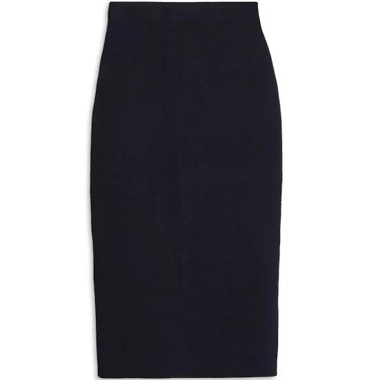 Crepe Knit Pencil Skirt - Navy Navy / XS