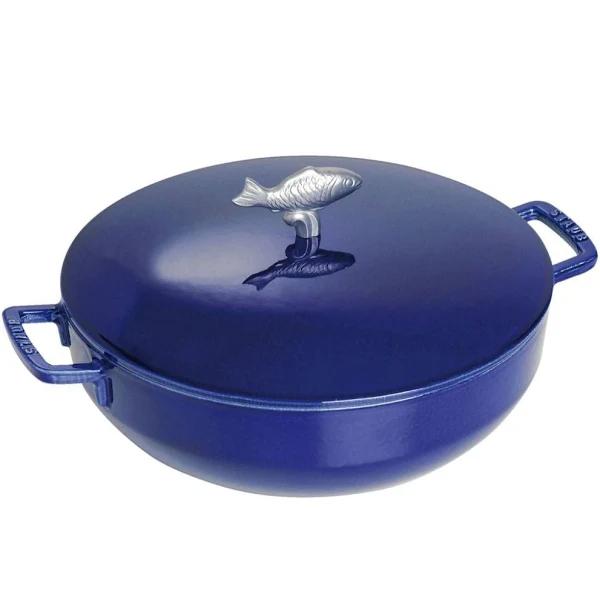 Staub - Cast Iron Casserole 28cm - Unisex - Cast Iron - One Size - Blue