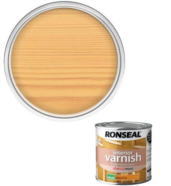 Ronseal Interior Wood Varnish Matt Quick Drying 250mL - 7 Colours