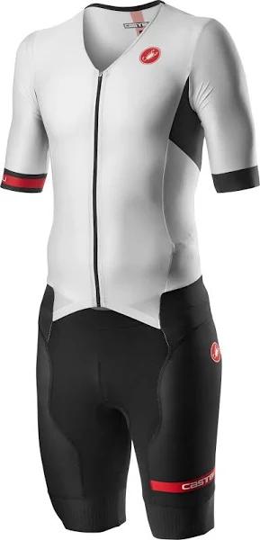 Castelli Free Sanremo 2 Triathlon Short Sleeve Suit White Black XXL